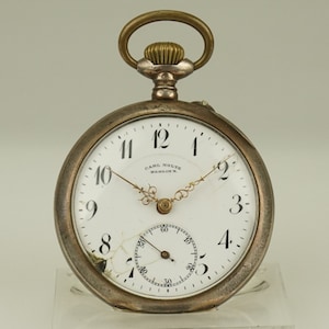 RARE! Solid Silver Pocket Watch Antique Men&#39;s Ladies no fusee duplex chronometer wristwatch repeater chronograph RAR