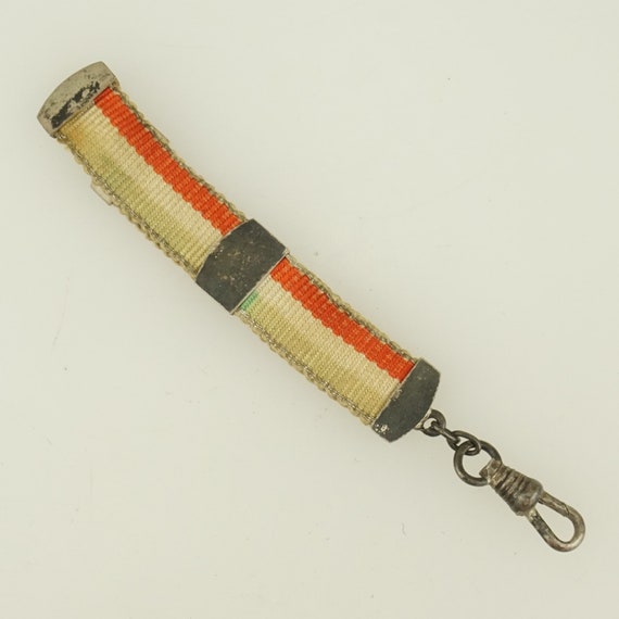 Antique SOLID SILVER Pocket Watch CHAIN Men's Cha… - image 3