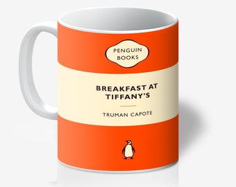 Penguin Books Breakfast At Tiffany's Book Mug, Coffee Tea, Book Lover, Reader, Bibliophile, Literature, Bookworm