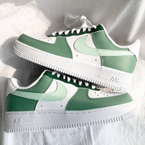 Mint Green Custom Air Force 1 Etsy