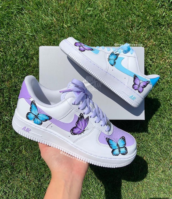 Custom Sneakers Air Force 1 Custom Swoosh Unisex Pastel Lilac -  Israel