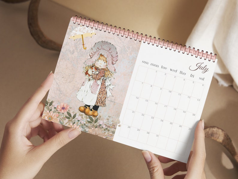Sarah Kay Calendar 2024. Printable. Cottage Girls. A3, A4, US Letter