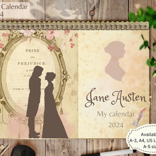 Jane Austen Calendar 2024 Etsy