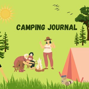 Journal de voyage de camping pour tous vos précieux souvenirs, Journal de camping imprimable, Téléchargement numérique