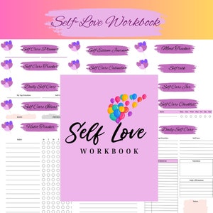 Self-Love Workbook, Self Love Journal, Self Care Workbook, Self Esteem Journal, Mental Health, Instant Download PDF