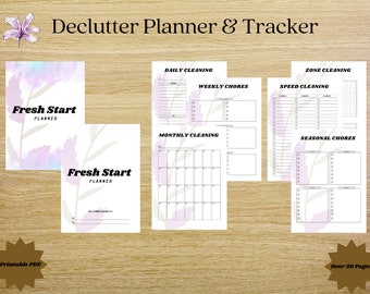 Printable Planner, Declutter and Planner, 2023 Monthly Planner, Home Cleaning Organization