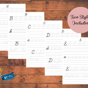 Cursive Alphabet Tracing Worksheets, Instant Download, Letter Tracing