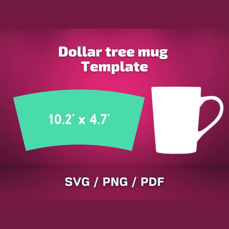Dollar Tree Mug Tumbler Template Sublimation Templates for Use Etsy