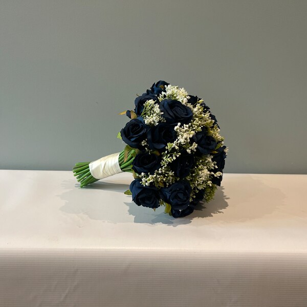Navy Artificial Flowers Etsy UK