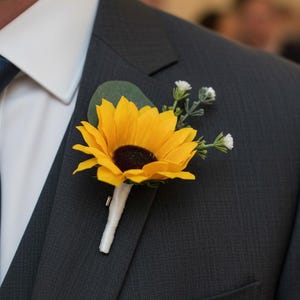 Artificial Sunflower And Gyp Baby’s Breath Bridal Bouquet