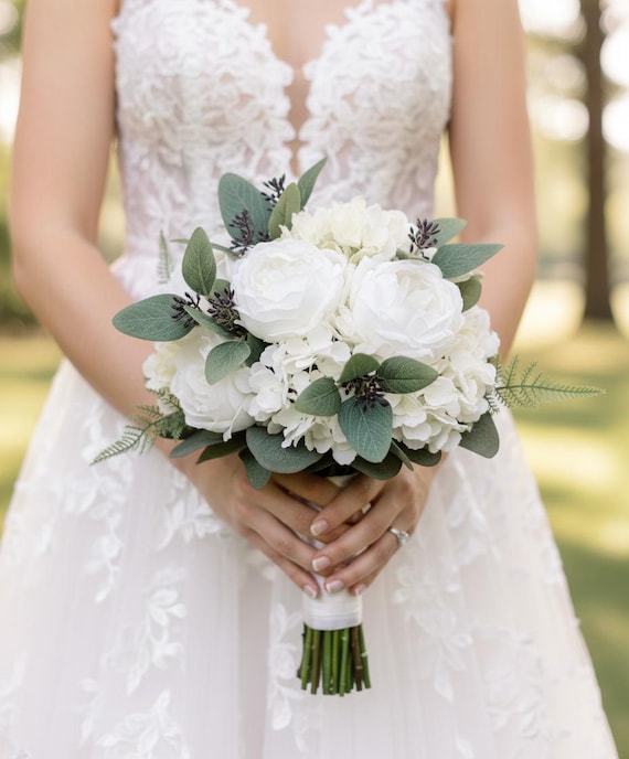 URFEDA Romantico bouquet di nozze in seta artificiale, fotografia di nozze all'aperto, oggetti di scena, damigella d'onore, per feste di ballo, ufficio, feste