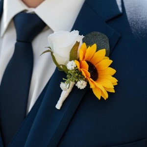 Artificial Sunflower And Gyp Baby’s Breath Bridal Bouquet