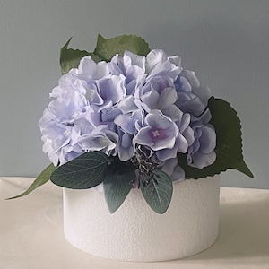 Decorazione per torta con fiori di ortensia blu: decorazione in seta per anniversario di matrimonio