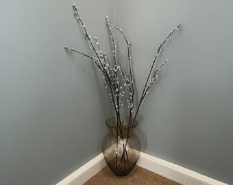 Artificial Pussywillow Branch: Silk Flower Stem, Wedding Anniversary Decor