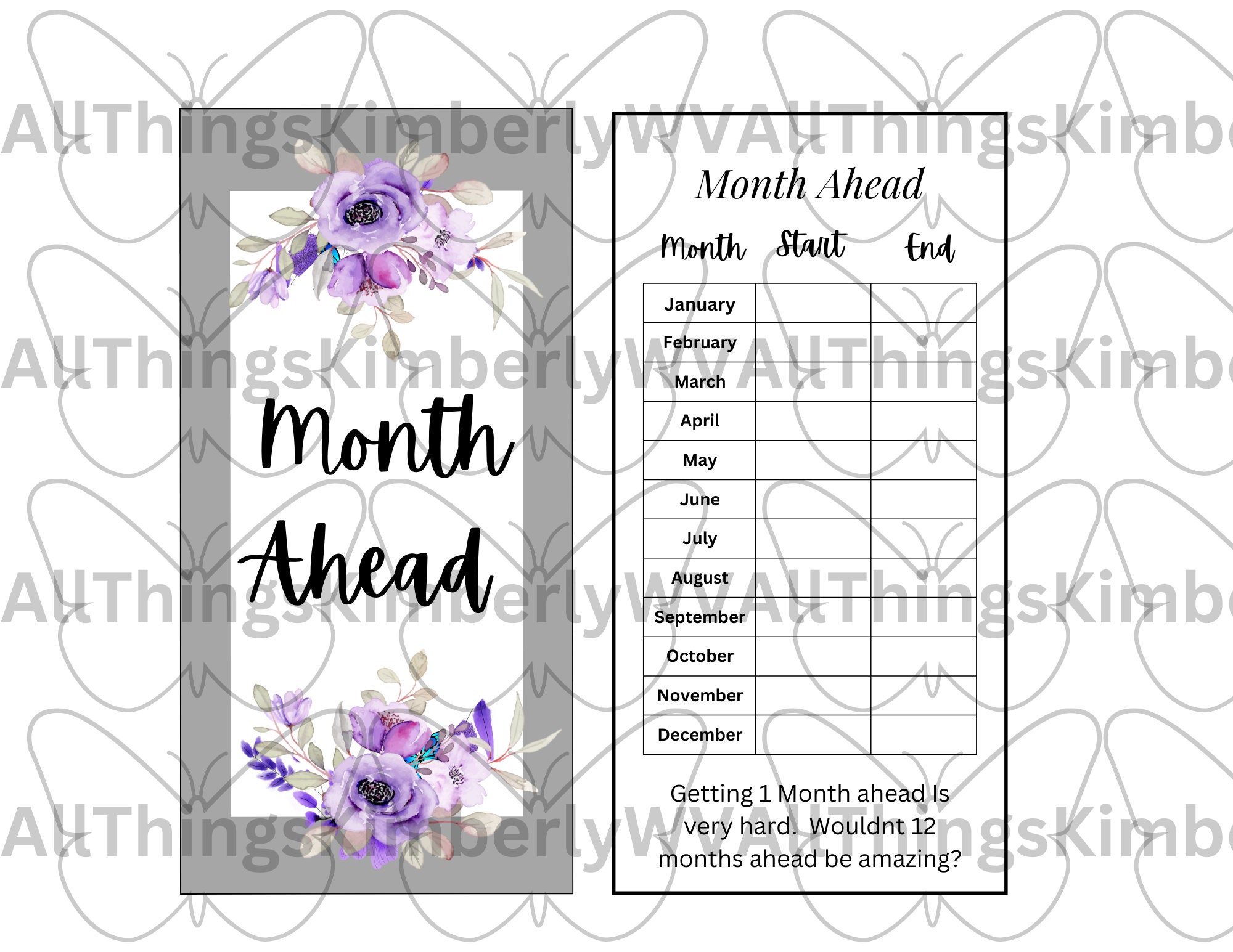 A6 Month Ahead Laminated Envelopes-1 dashboards, 14 Savings Challenge Envelopes, and 2 Savings Trackers-Cash Envelopes