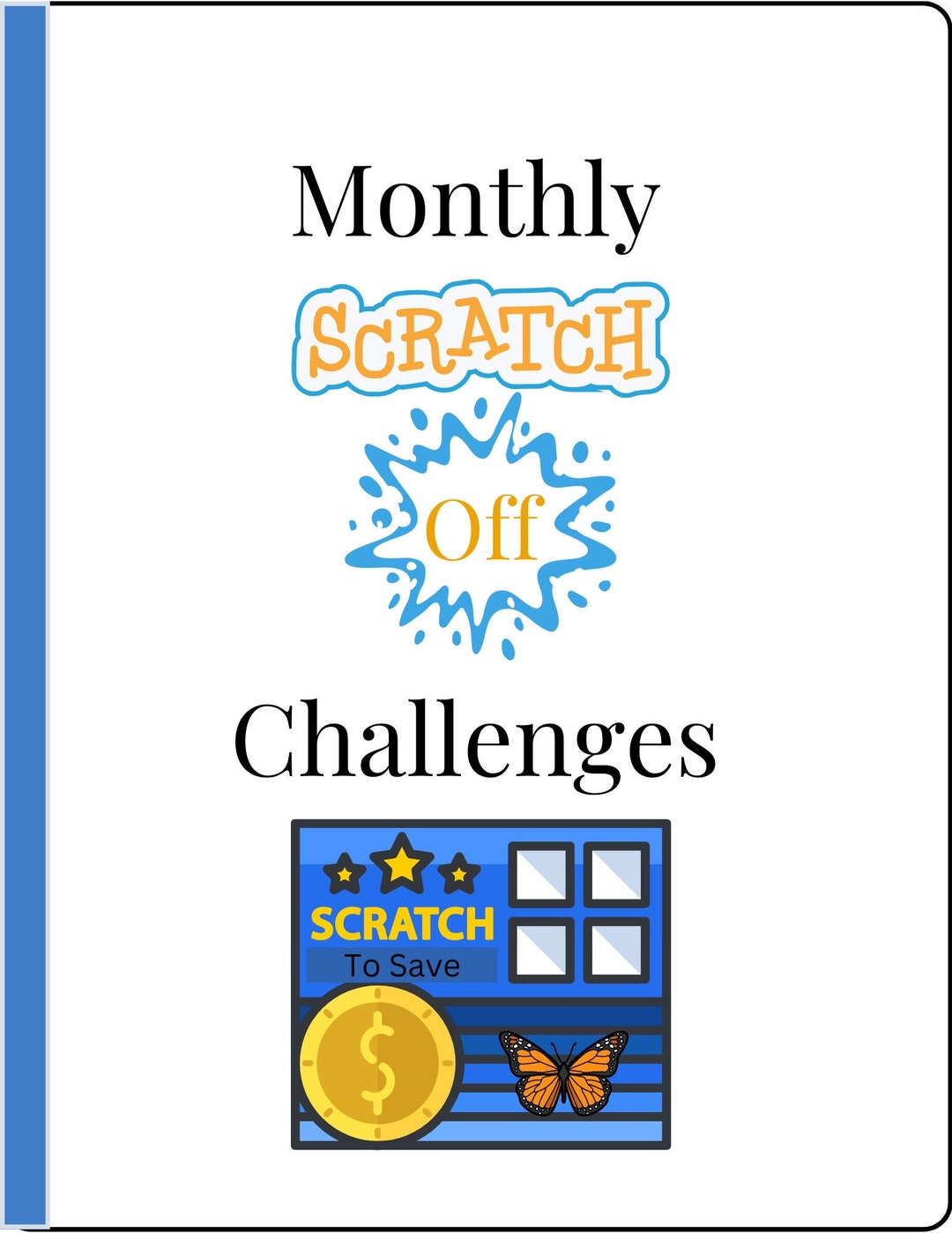 144 Scratch Offsmonthly Scratch off Savings Challengescash Envelope Book Etsy
