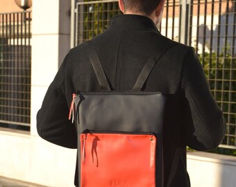 Mochila cuero hombre - Etsy