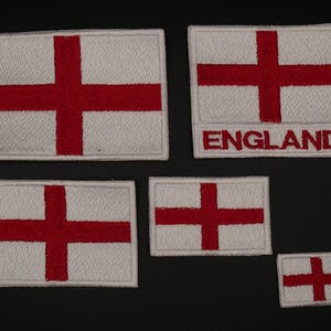 England Flag Embroidered Patch - iron/sew on or Velcro
