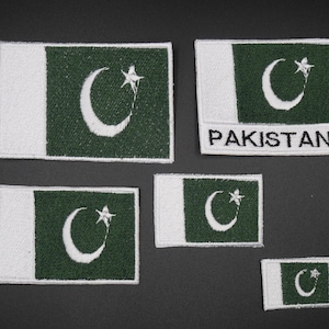 Pakistan Flag Embroidered Patch - Iron/Sew on or Velcro