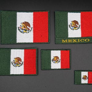 Mexico Flag Embroidered Patch - Iron/Sew on or Velcro