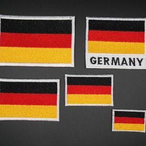Germany Flag Embroidered Patch -Iron/Sew on or Velcro