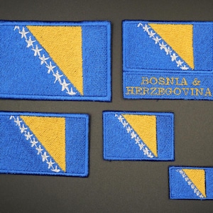 Bosnia and Herzegovina Flag Embroidered Patch - Iron/sew on or Velcro