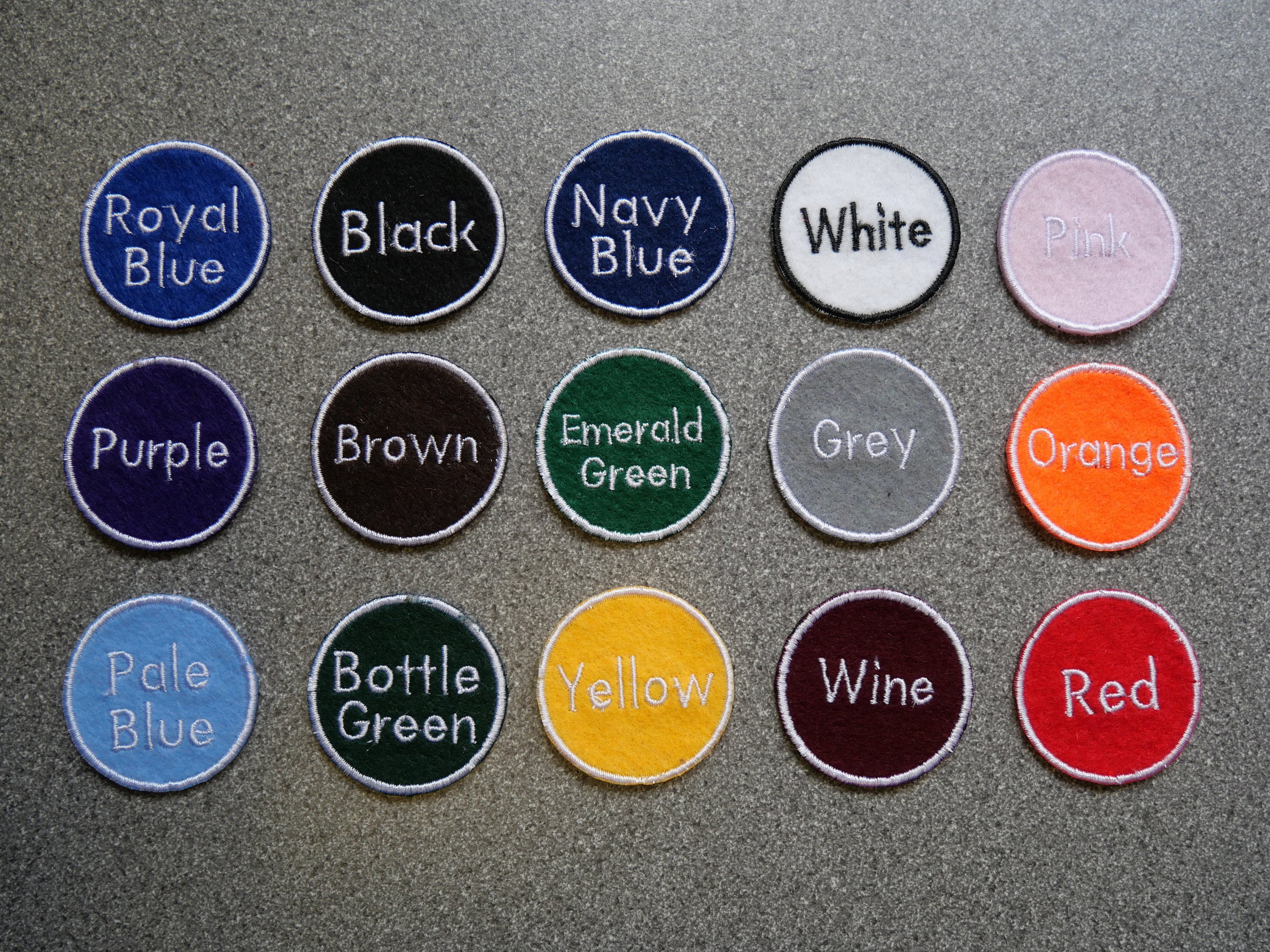 Personalised Embroidered Felt Patches Etsy UK