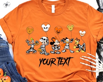 Camiseta de Halloween de Disney, camiseta de esqueleto de Disneyland, camisetas de Halloween a juego de la familia, Disneyworld espeluznante, camiseta de Halloween de cumpleaños, camiseta personalizada