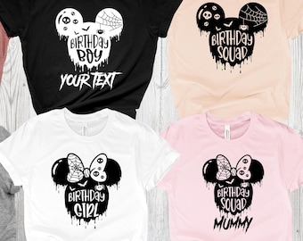 Disney Squad Shirts, Disney Birthday Squad Shirt, Famliy Matching Sweatshirt, Mickey Minnie, Disneyworld Halloween, Disneyland Group Tee