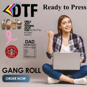 Custom Heat Transfer, DTF Transfer, Full Color Wholesale DTF Print For T-Shirt, Direct to Film Transfer, Custom Dtf, Ready To Press