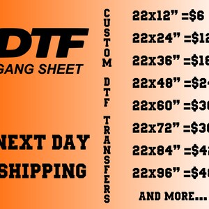 Bulk Gang Sheet, Full Color Custom DTF Transfers, Ready to Press, Gang ...