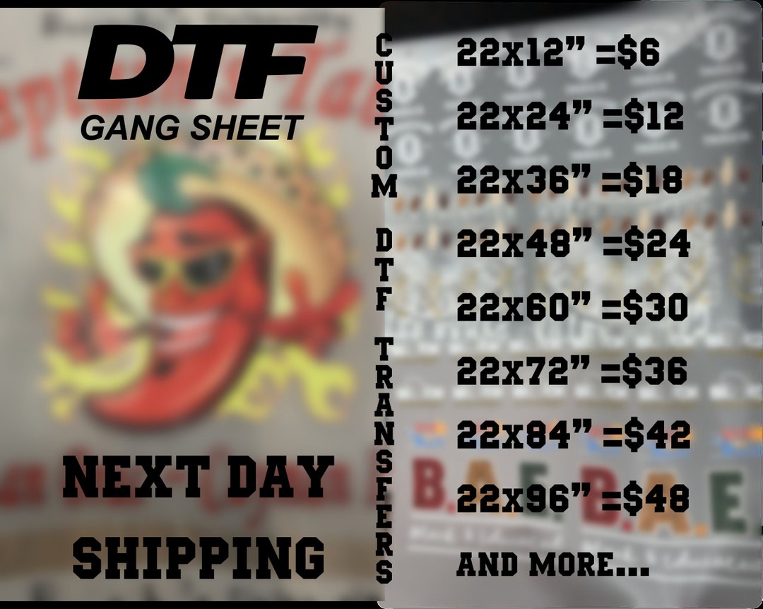 Bulk Gang Sheet, DTF Transfers, Direct to Film - Etsy