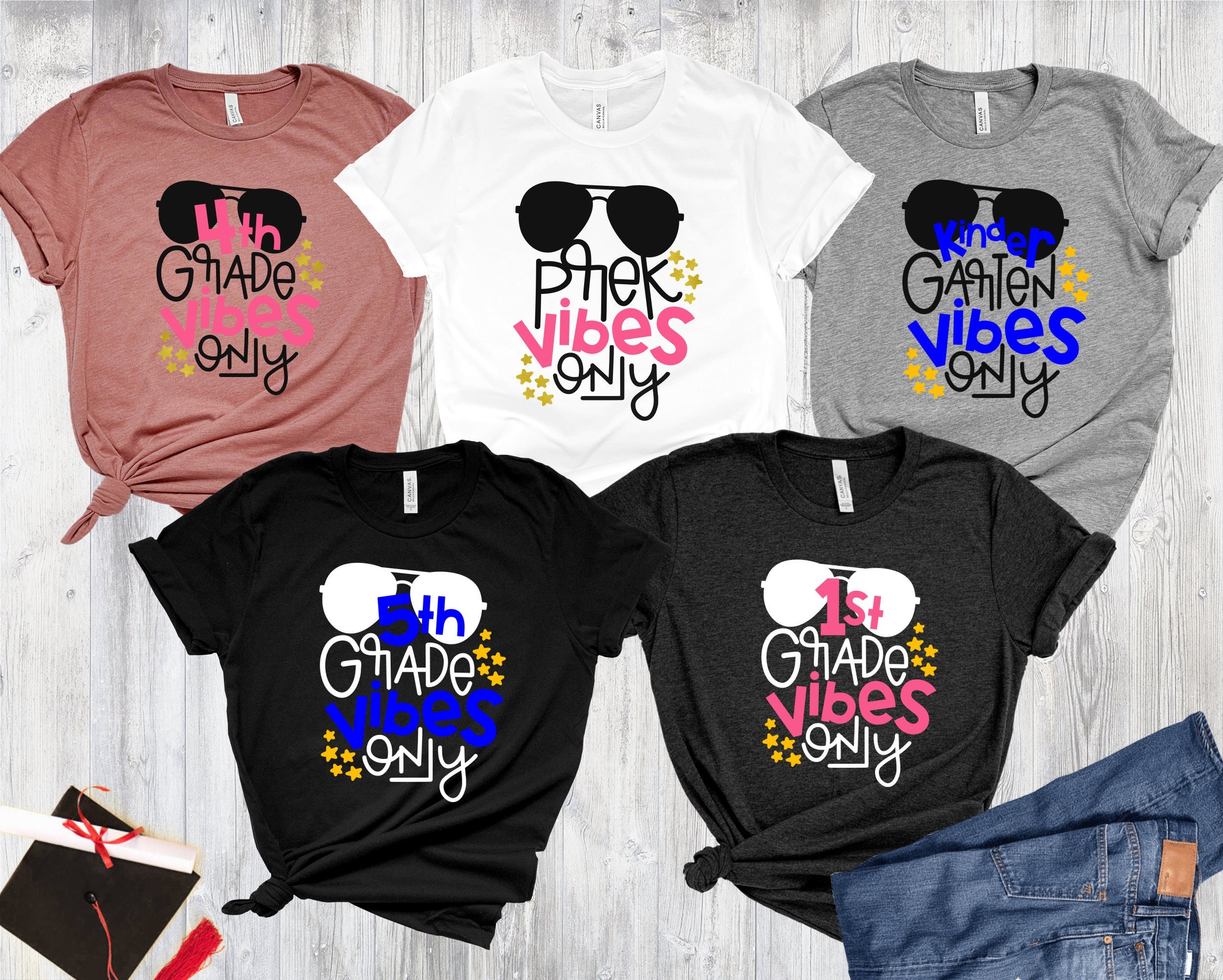 Bliv overrasket Reskyd Misbruge Kindergarden Vİbes Shirt Cute Preschool Shirts First Day of - Etsy