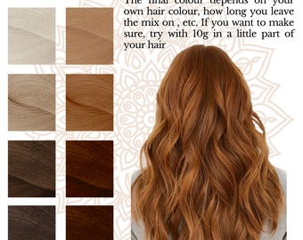 Ginger brown hair dye - hair dye - herbal, Ayurvedic, 100% natural & organic, extra fine