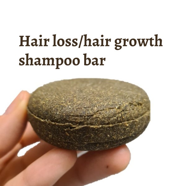 Barre de shampoing - perte de cheveux / croissance des cheveux - Ayurvédique - zéro déchet, sans plastique, végétalien, sans cruauté,