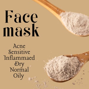 Natural face mask, clay & herbal