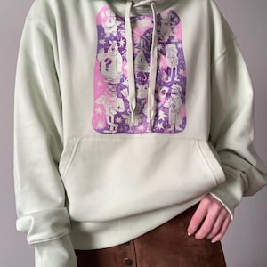 GF / handmade screen printed / oversized hoodie unisex
