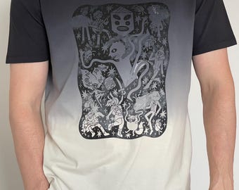 FC / Black print / handmade screen printed / t-shirt unisex / 100% cotton