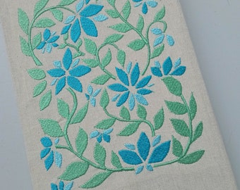 Embroidered sketchbook flower embroidery