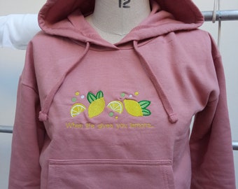 Lemon sweatshirt embroidery