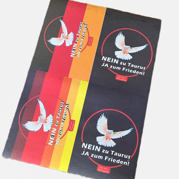 Sticker A6 „Deutschland Friede“ Spezialanfertigung