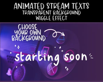 Testi animati sullo schermo con flusso oscillante disegnato a mano A partire da breve, Torno subito, Fine streaming e Offline con sfondo trasparente