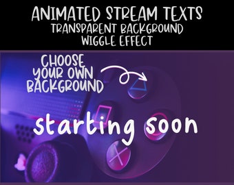Textos de pantalla de flujo de movimiento animados dibujados a mano: Comienza pronto, Vuelvo enseguida, Fin de transmisión y Sin conexión con fondo transparente