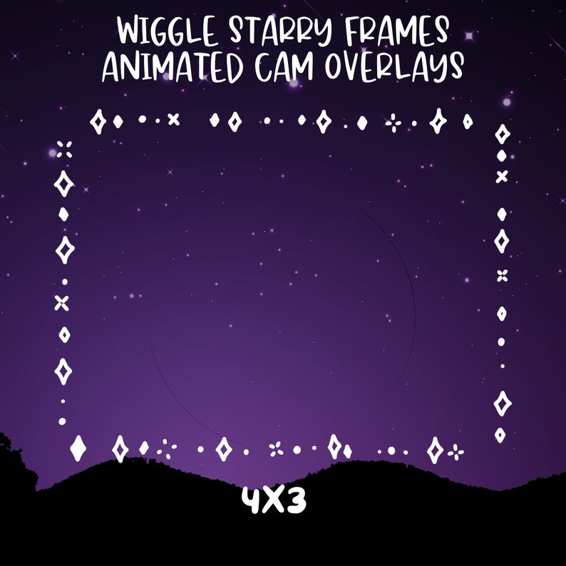 5 Webcam Overlays Starry Animated Frames for Streaming - Etsy