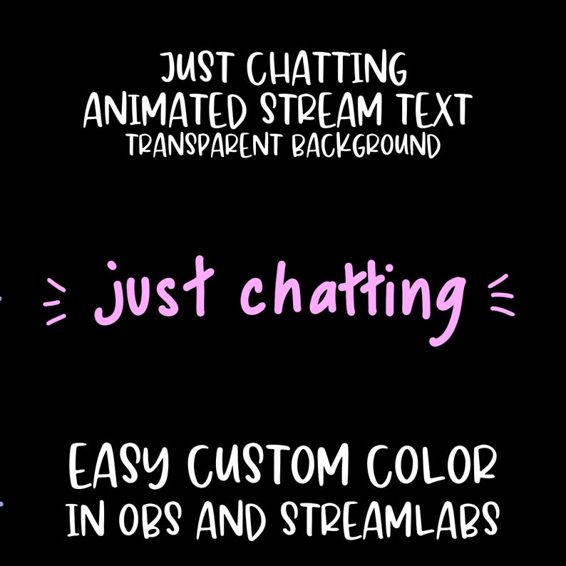 Animated Hand Drawn Stream Screen Text