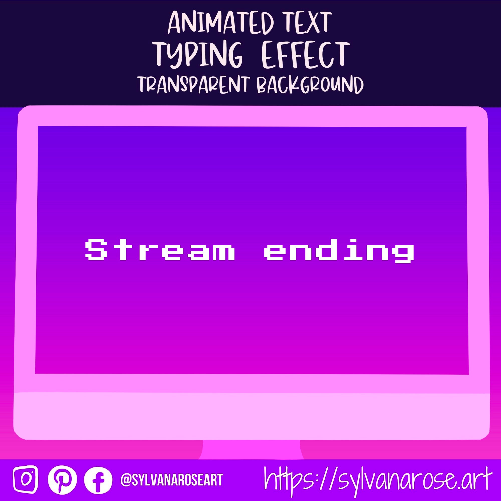 Retro Animated Stream Screen Text - 