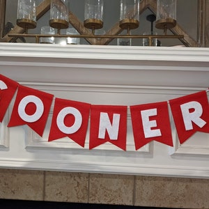 Oklahoma, custom felt banner, graduation gift photo prop, senior board, dorm decor