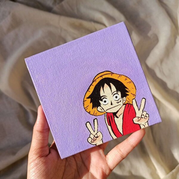 One Piece Acrylic Painting Etsy