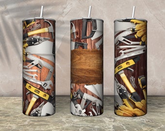 Personalized name tumbler wrap Handyman tumbler png Carpenter Wooden Materials Tools tumbler wrap 20oz Old School Tools Tumbler sublimation