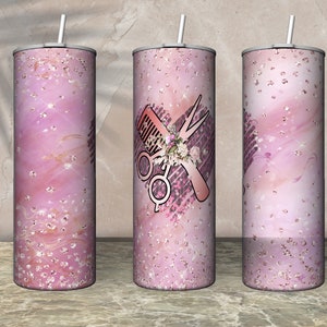 Hair stylist tumbler wrap design Hair hustler tumbler sublimation Pink Glitter leopard tumbler wrap Hair whisperer tumbler PNG  20oz tumbler
